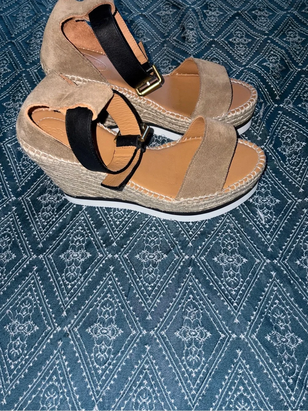 SEE BY CHLOE Platform Espadrille Wedge Heels